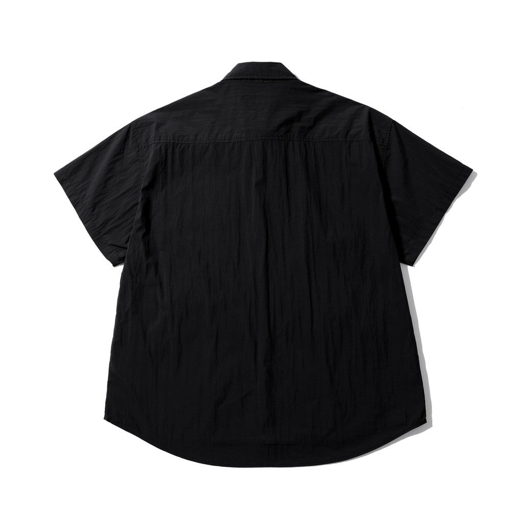HIDDEN POCKET HALF SLEEVE SHIRTS CN #BLACK [HOD26-01-ST005]