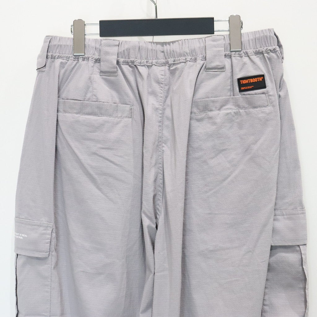 SEERSUCKER CARGO BALLOON PANTS #Grey [SU25-B06]
