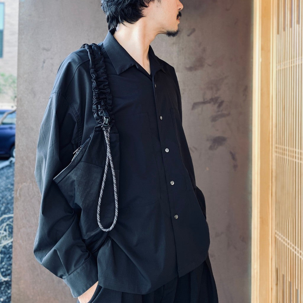 TEXTURED TWILL BODY BAG #BLACK [FTT36262B0007]