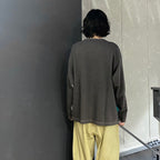 3 COLOR DBL KNIT BOAT NECK #GREY [CES26CS23]