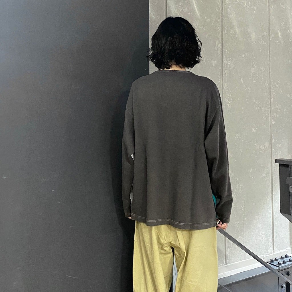 3 COLOR DBL KNIT BOAT NECK #GREY [CES26CS23]