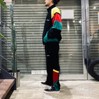 平絨運動褲#黑/綠 [23FW-WMO-TP06]