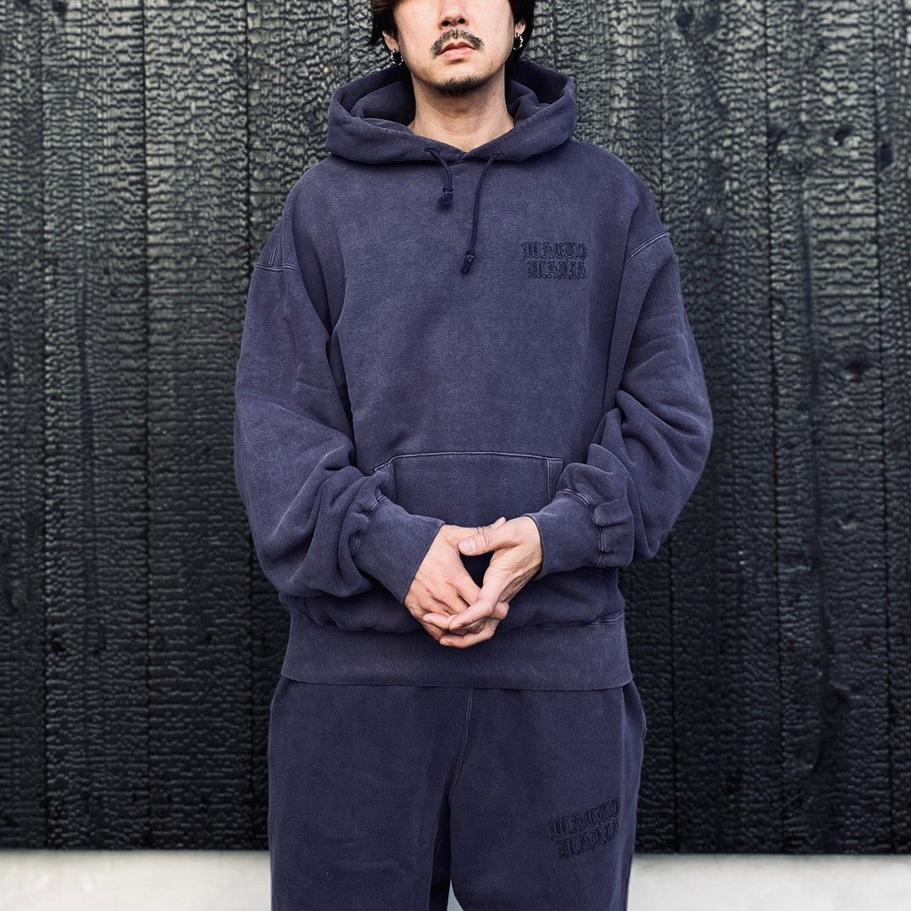 WASHED MIDDLE WEIGHT PULLOVER HOODED SWEAT SHIRT #PURPLE [26SS-WMC