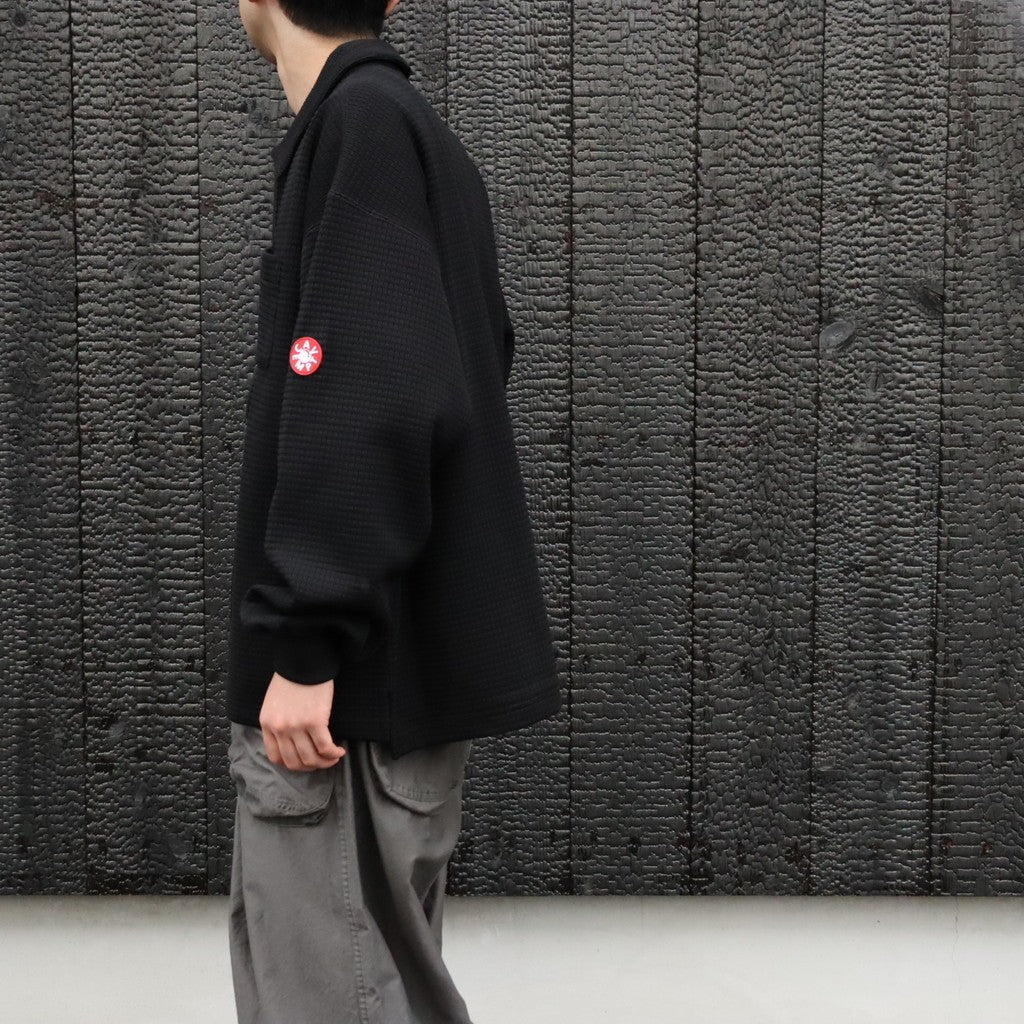 WAFFLE PE JERSEY ZIP SHIRT #BLACK [CES30CS21]