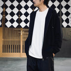 BIO WASHED EASY HOODIE ZIP UP #BLACK [HOD25AWSWEHZU]