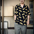 HAWAIIAN SHIRT S/S (TYPE-8) #BLACK [25SS-WMS-HI08]