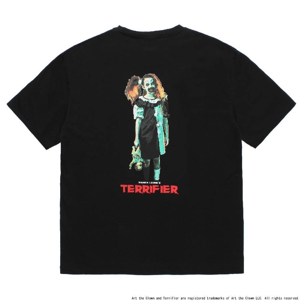 TERRIFIER | WASHED HEAVY WEIGHT CREW NECK T-SHIRT ( TYPE-4 ) #BLACK [TERRIFIER-WM-WT04]
