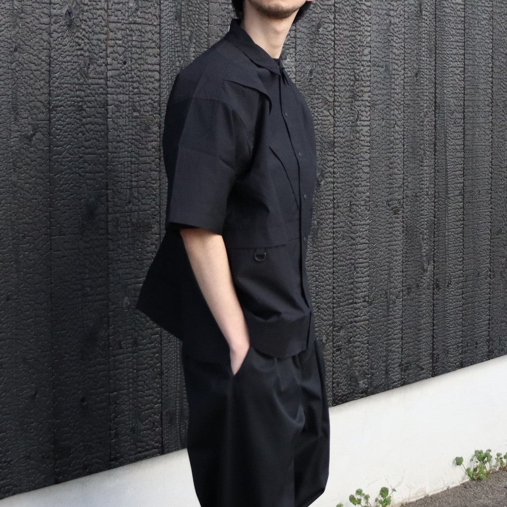 LIGHT WEIGHT DIMENSIONAL SHIRT #BLACK [FST02261U0002]
