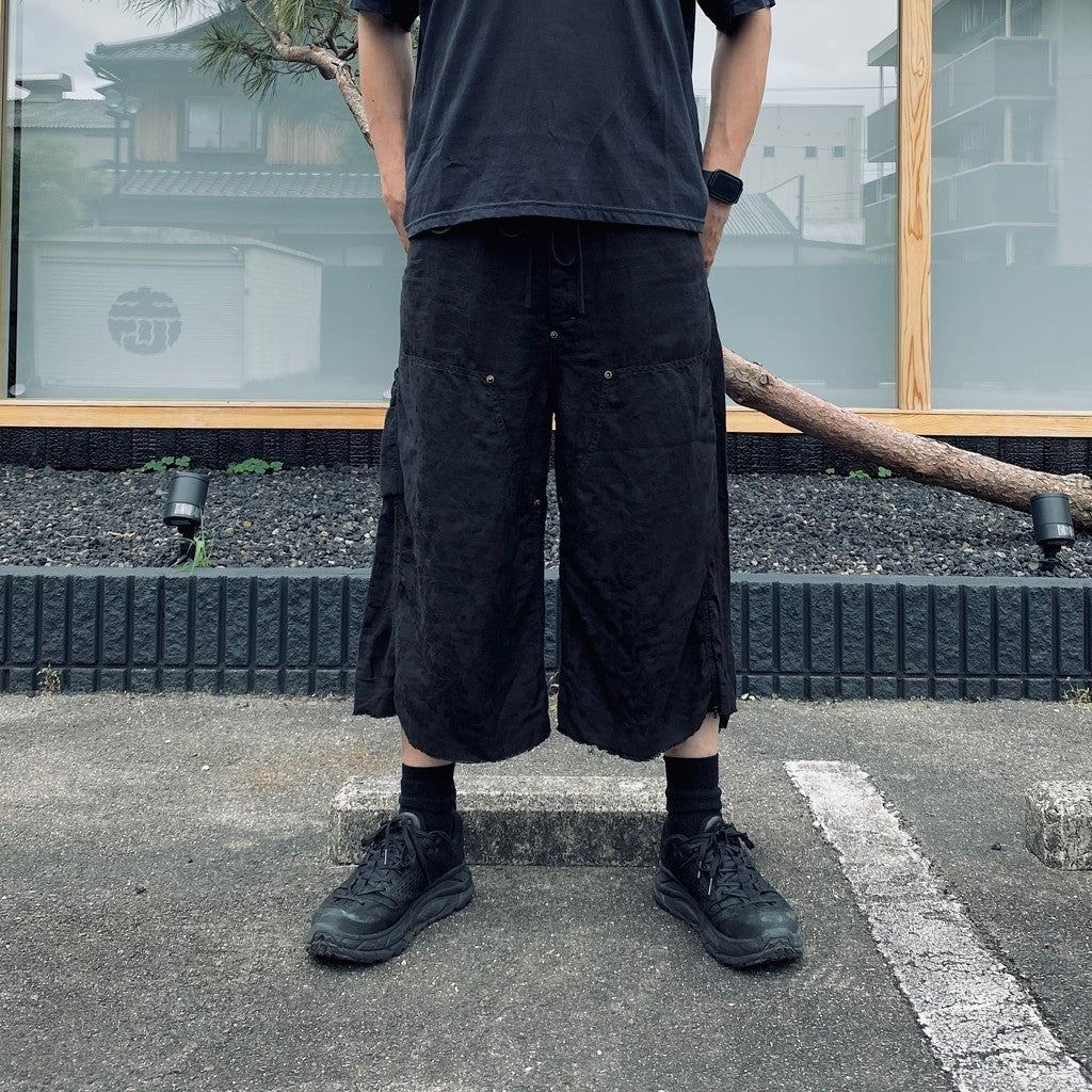 Easy Work Short With Garment Dyed (ITALIAN AIRFORCE TABLE CLOTH) #BLACK [M-P3-PT11]