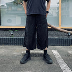 Easy Work Short With Garment Dyed (ITALIAN AIRFORCE TABLE CLOTH) #BLACK [M-P3-PT11]