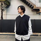 TECH SCUBA KNIT VEST #BLACK [BE-42026]