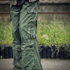 Slash Seam Twist Cargo Pants (PIGMENT DYED MOLESKIN) #OLIVE [M-P2-PT13]
