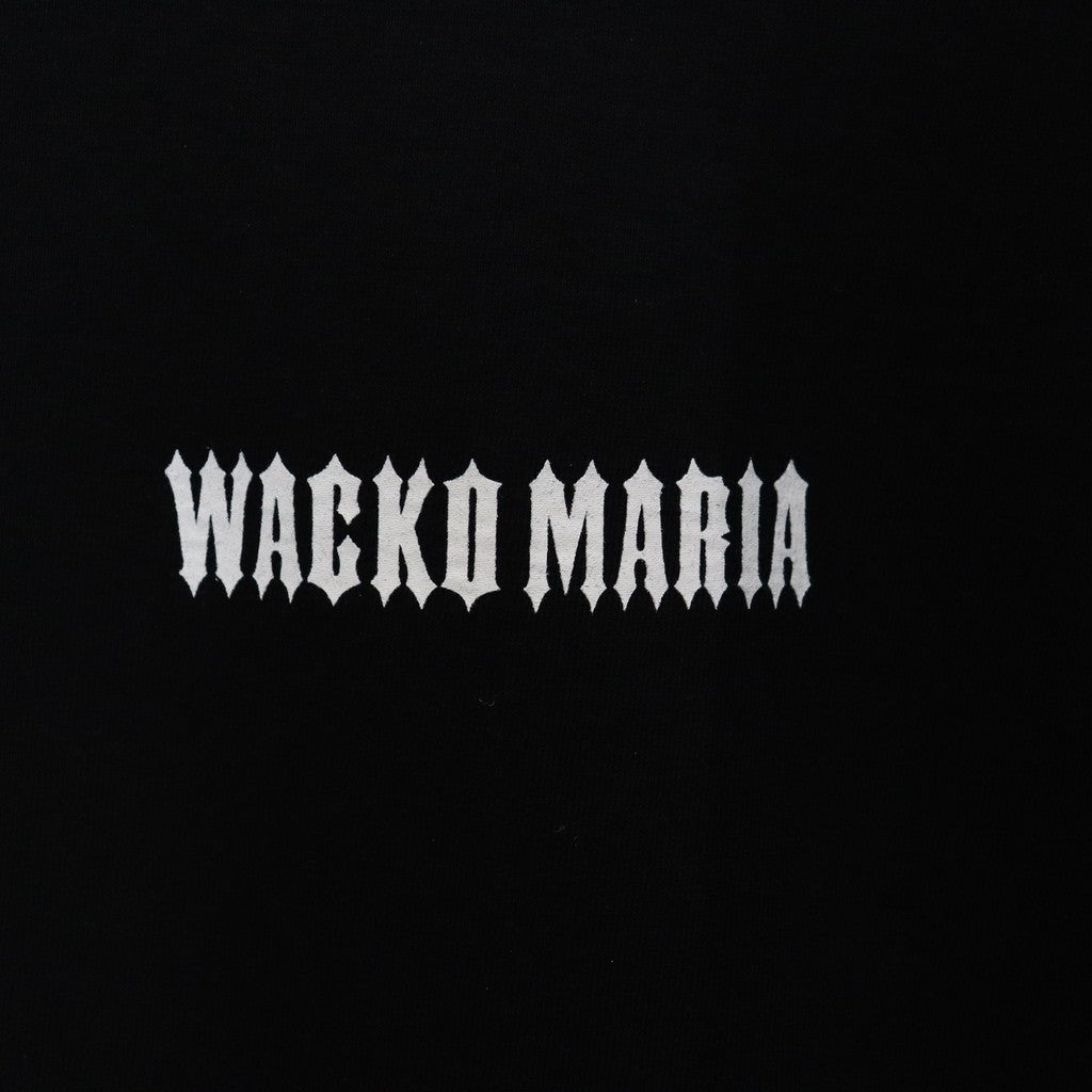 水洗重磅圓領長袖T卹（1型）#黑色 [25SS-WMT-LT01]