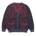 LEOPARD MOHAIR CARDIGAN #NAVY [25FW-WMK-KN08]