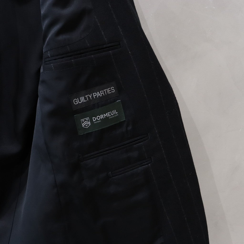 SINGLE BREASTED JACKET ( TYPE-8 ) &amp; TROUSERS #BLACK/GRAY STRIPE [24FW-WMO-SU08 / 24FW-WMP-TR23]