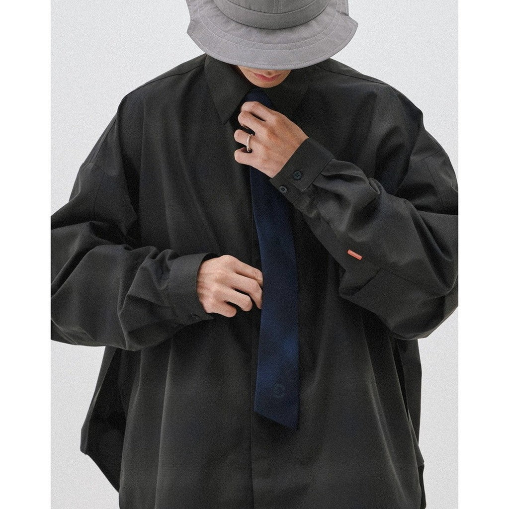 "GSR-01" 2-Layer Oversized Shirt (Light) #MIDNIGHT [GOOPI-24AW-SEP-01]