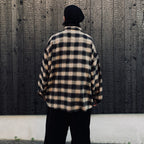 PLAID FLANNEL L/S SHIRT #Black x Beige [FW26-S02]