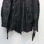 Rustic Edged Easy Rider's (VEGETABLE TANNING PIG LEATHER) #BLACK [M-P1-LW3]