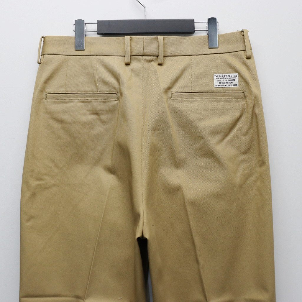 DOUBLE PLEATED CHINO TROUSERS ( TYPE-1 ) #BEIGE [25FW-WMP-PT01]_