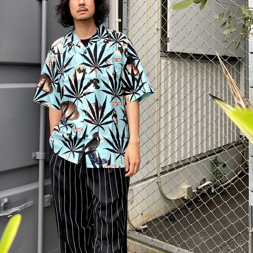 HIGHTIMES | S/S HAWAIIAN SHIRT -TYPE 2- #MINTBLUE [HIGHTIMES-WM-HI06]