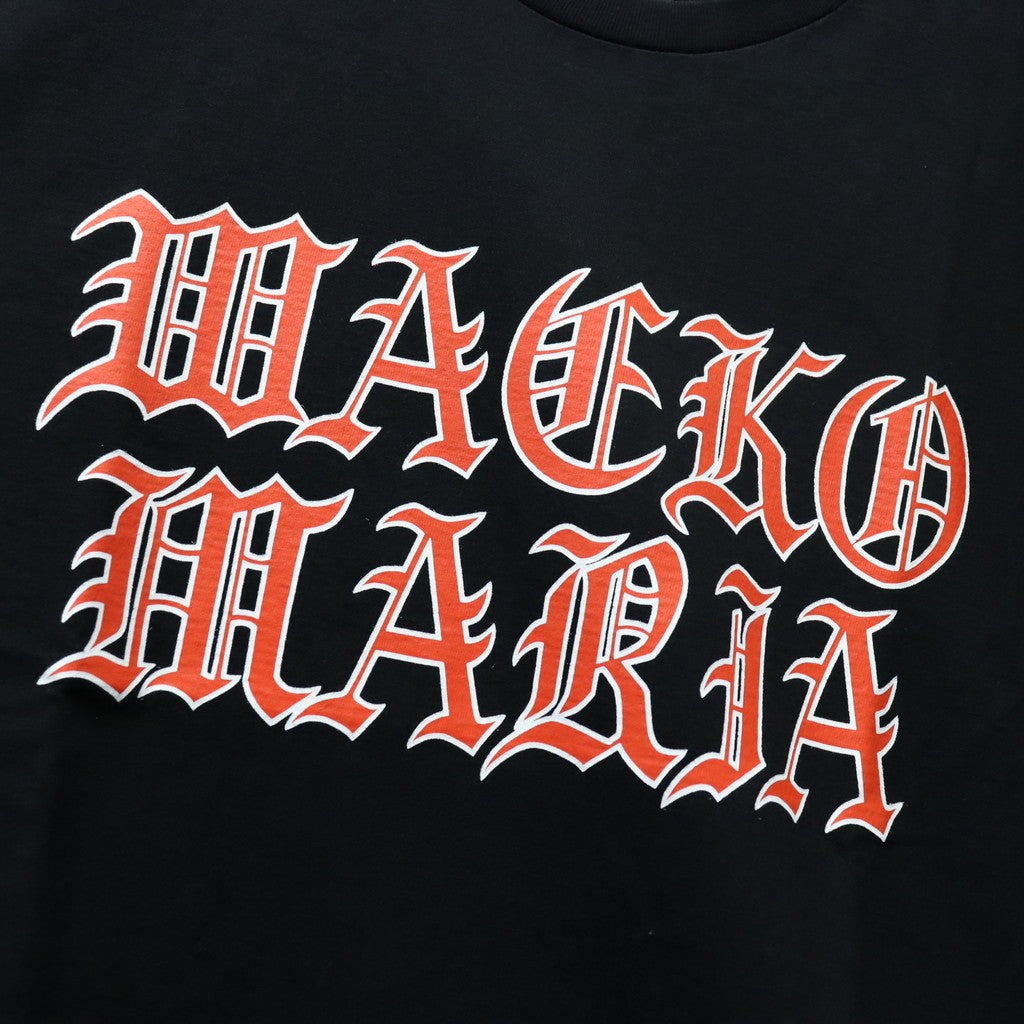 WASHED HEAVY WEIGHT CREW NECK T-SHIRT ( TYPE-11 ) #BLACK-RED [26SS-WMT-WT12]