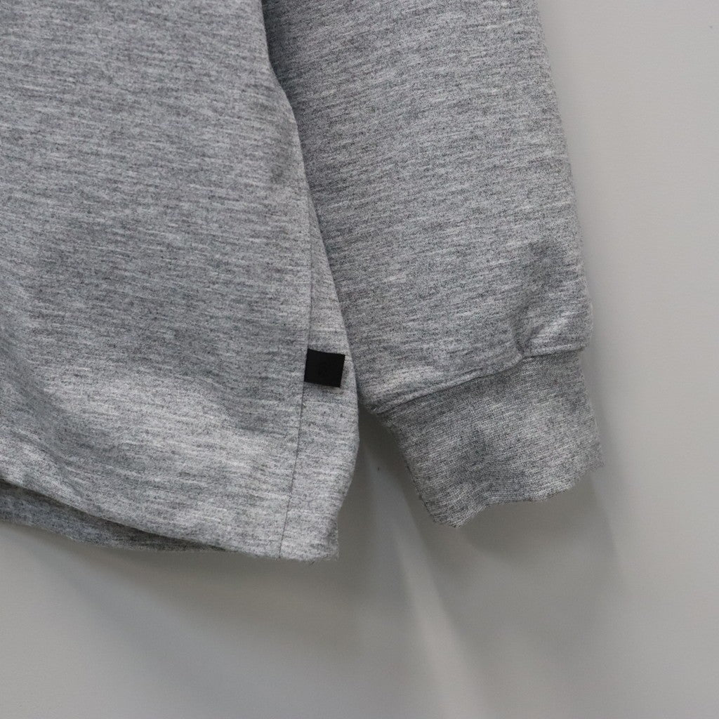 TECH DRAWSTRING TEE L/S #HEATHER GRAY [BE-31026W]