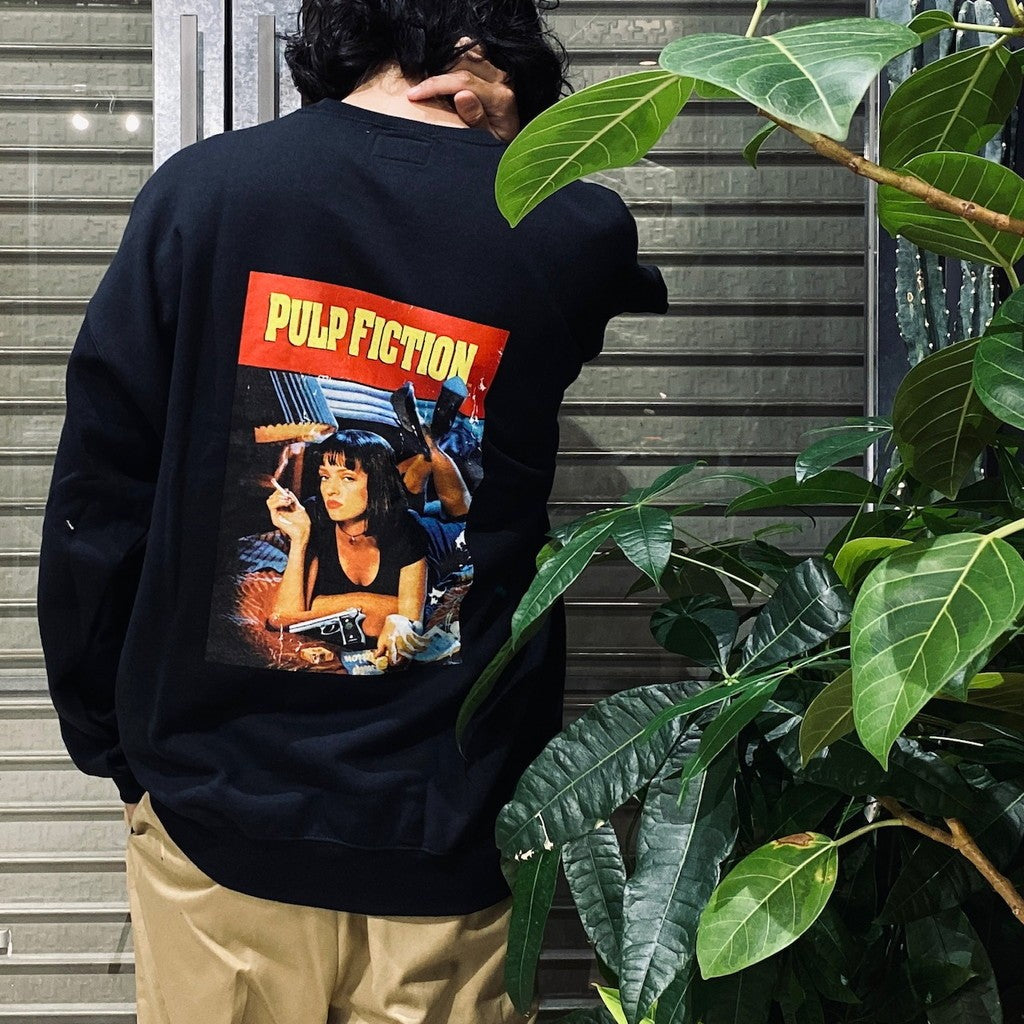PULP FICTION | CREW NECK SWEAT SHIRT ( TYPE-5 ) #BLACK [PF-WM-SS11]