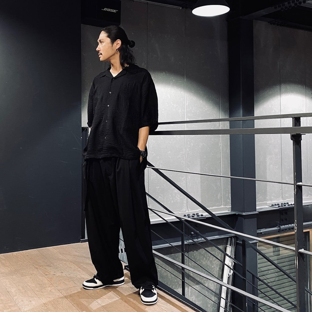 BAGGY SLACKS #BLACK [SS24-B10] - cocorozashi 三重県四日市市の