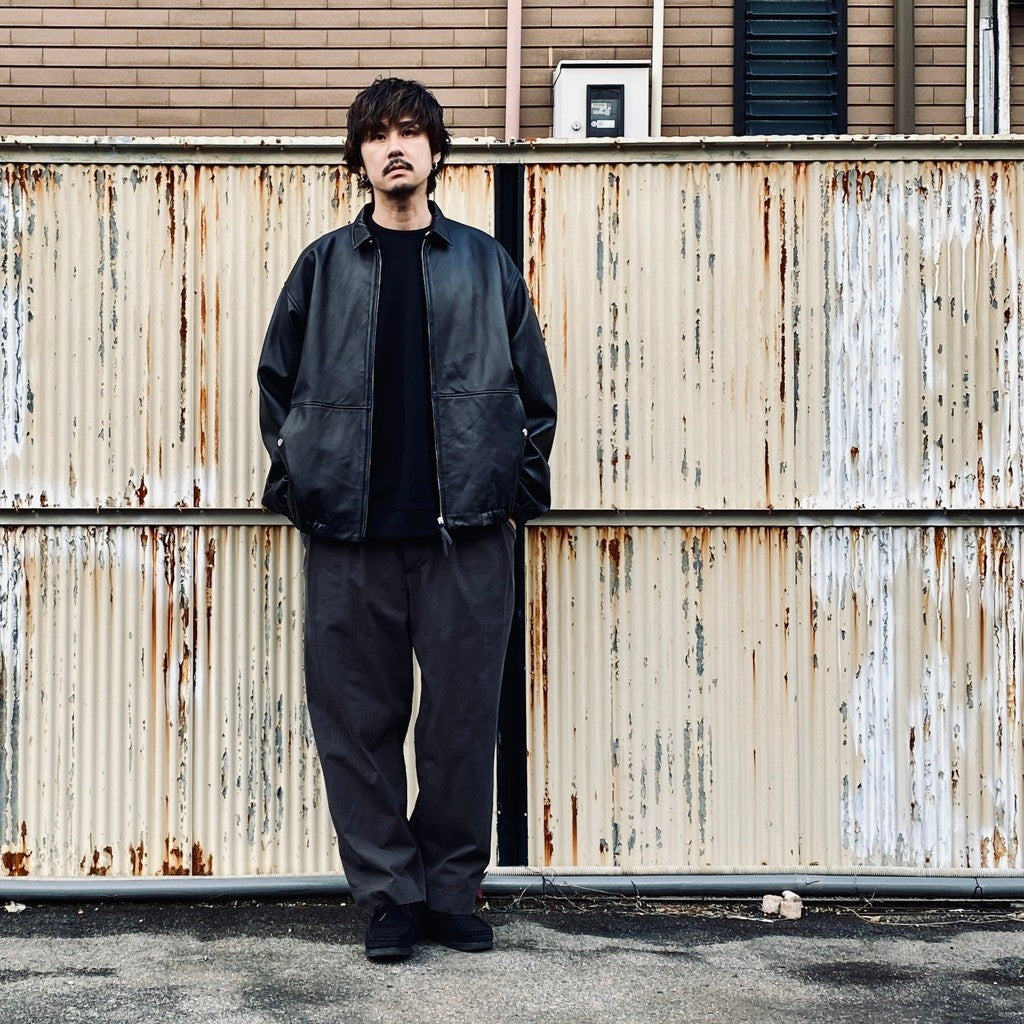 LEATHER SWING TOP #BLACK LEATHER [sn25f001]