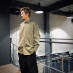 TECH REGULAR STRIPE SHIRT L/S #WOLF GRAY [BE-81025]