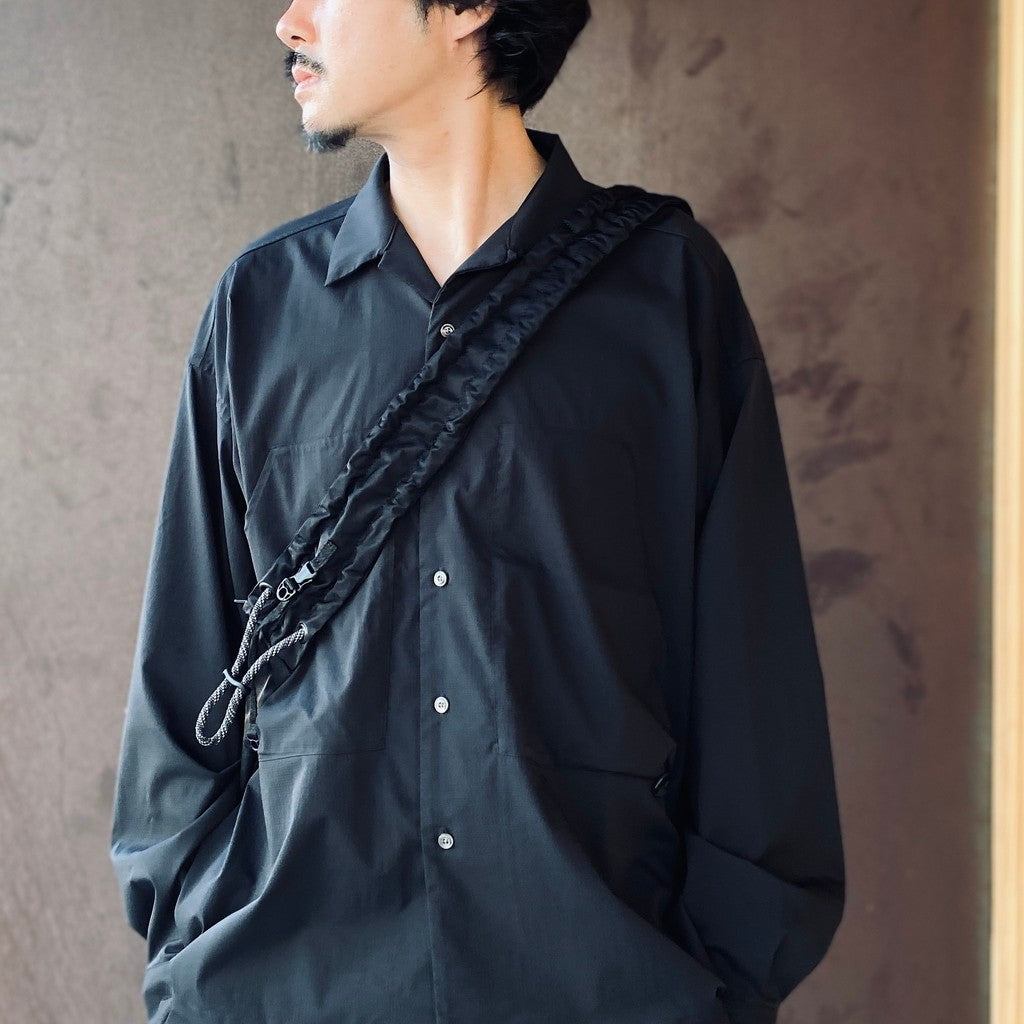 TEXTURED TWILL BODY BAG #BLACK [FTT36262B0007]