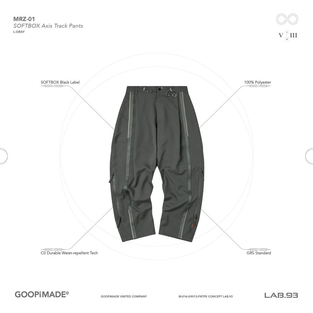 「MRZ-01」 SOFTBOX Axis Track Pants #L-GRAY [GOOPI-24AW-NOV-04]