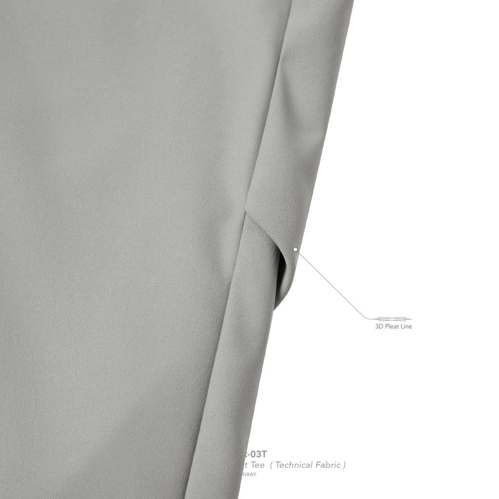 "WR-03T" 新款科技口袋T卹（科技布料）#灰色 [GOOPI-25SS-MAY-01]