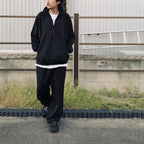 1/2 COTTON PANTS type 2 #Carbon [25f_NEX24-P04]