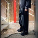 WATERPROOF TECH WOOL WIDE PANTS #Black [FPA03252U0009]