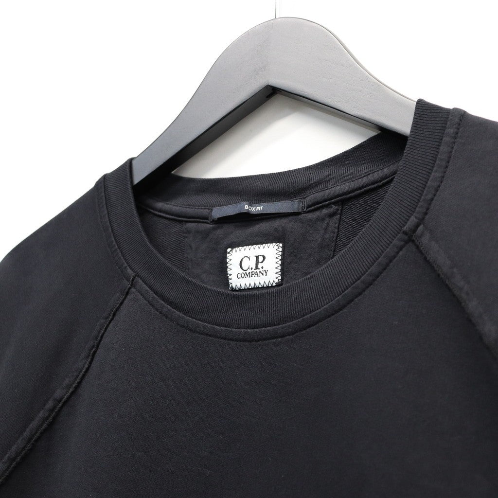 LIGHT FLEECE SHORT SLEEVE SWEATSHIRT #BLACK 999 [20CMSS034A-002246G]