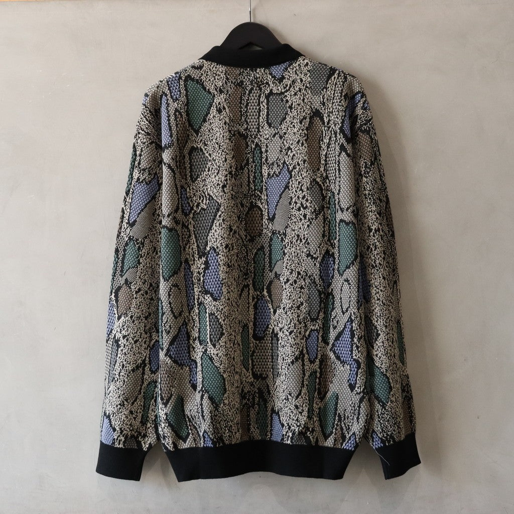 PYTHON KNIT POLO SHIRT #BEIGE [24FW-WMK-KN14]