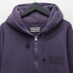 WASHED MIDDLE WEIGHT FULL ZIP HOODED SWEAT SHIRT #PURPLE [26SS-WMC-SS04]