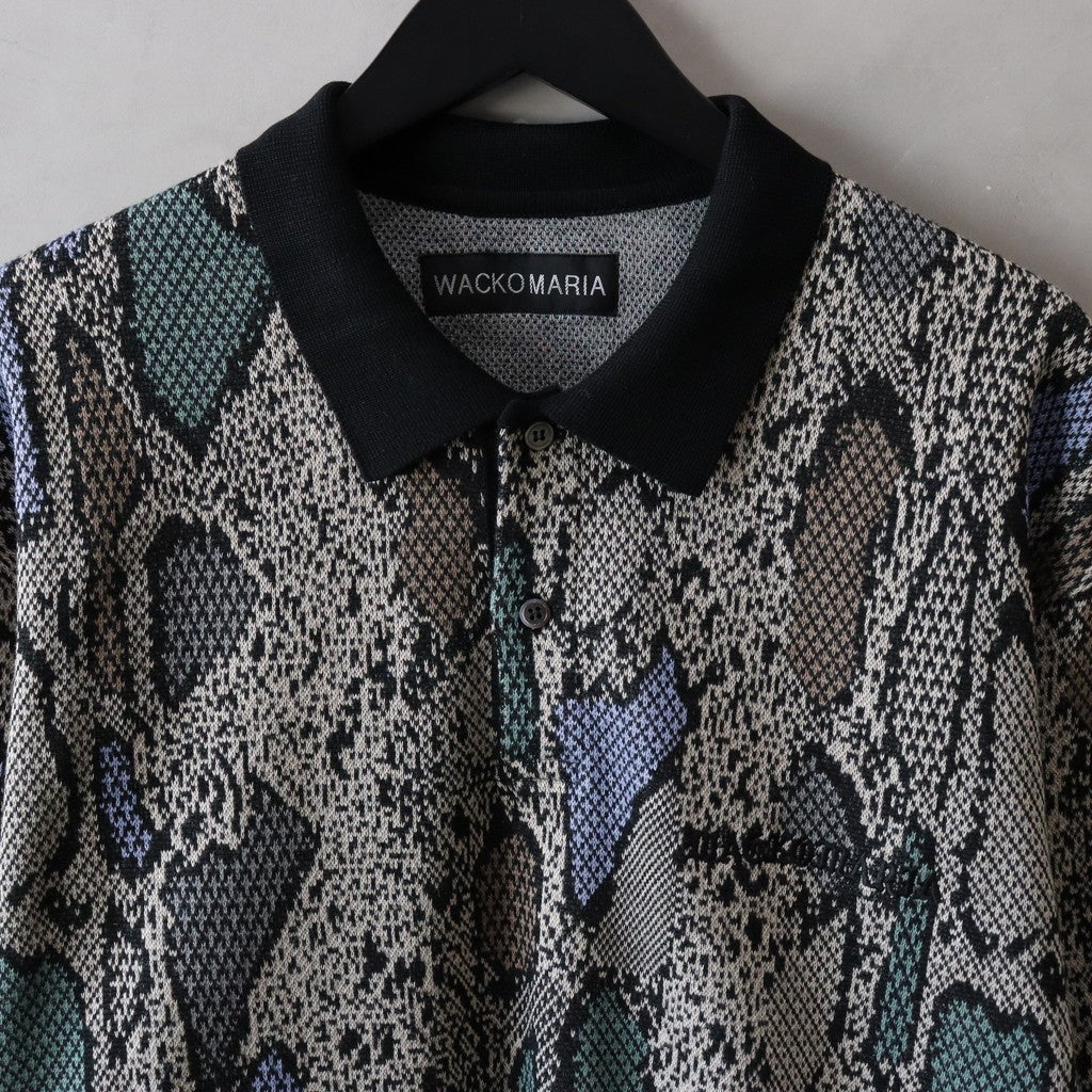 PYTHON KNIT POLO SHIRT #BEIGE [24FW-WMK-KN14] – cocorozashi