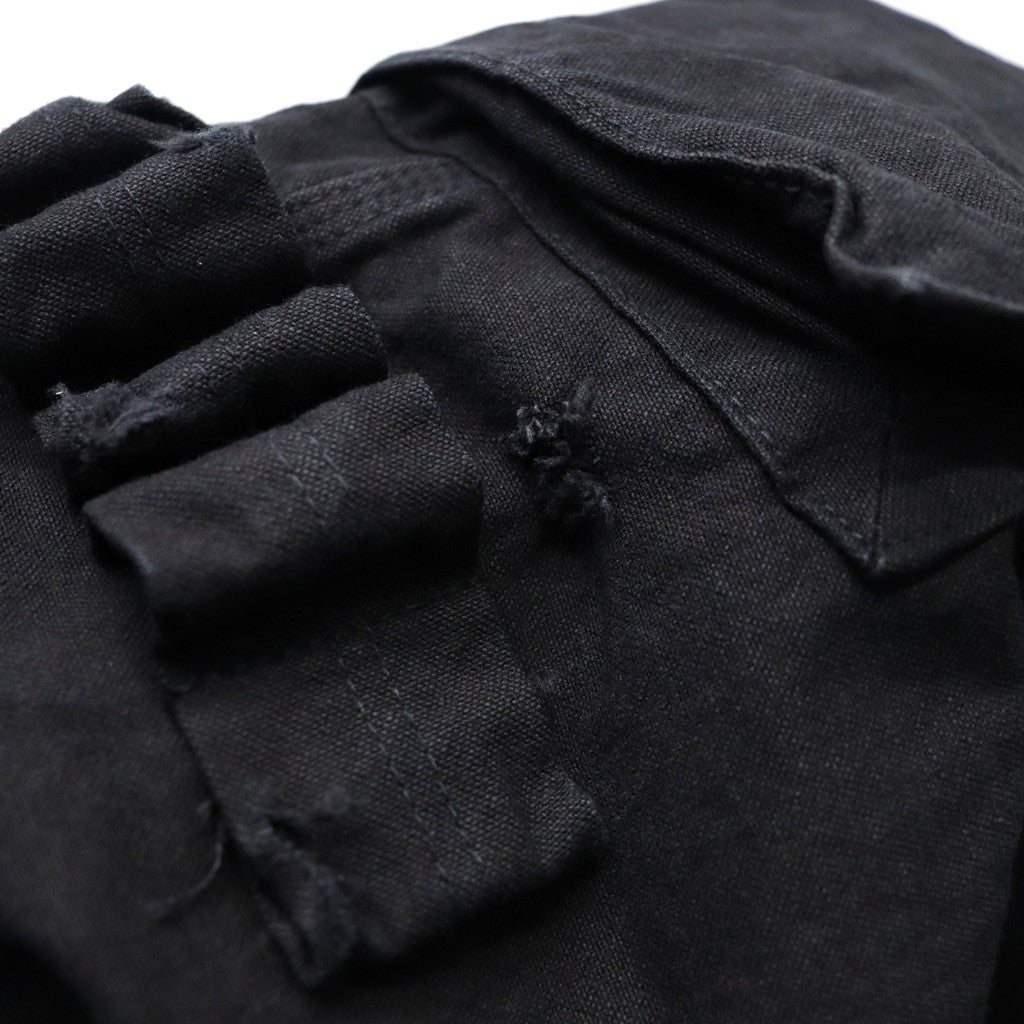 Heavy Cargo Short With Damaged(AGED CANVAS) #BLACK [M-P3-PT10]