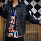 LEATHER TRUCKER JACKET ( TYPE-2 ) #BLACK [25FWE-WMO-BL02]