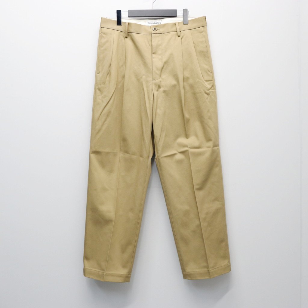 DOUBLE PLEATED CHINO TROUSERS 〔XLサイズ） WACKO MARIA】- DOUBLE PLEATED CHINO TROUSERS – | CIENTO BLOG