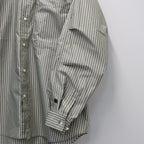 TECH REGULAR COLLAR SHIRT L/S STRIPE #LT.BROWN [BE-83026W]