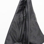 TEXTURED TWILL LAYERED SLINGER BAG #BLACK [FTT36262B0009]