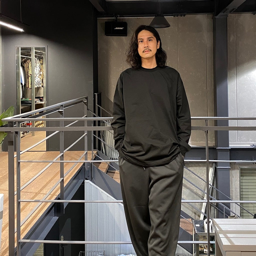 TECH CREW NECK TEE L/S #BLACK [BE-31024W]