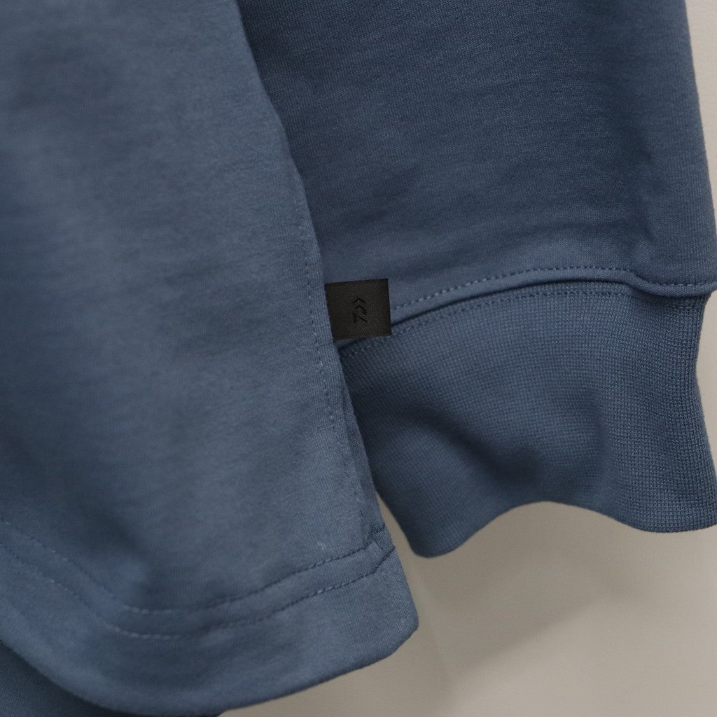 TECH DRAWSTRING L/S TEE #SMOKE BLUE [BE-34026]