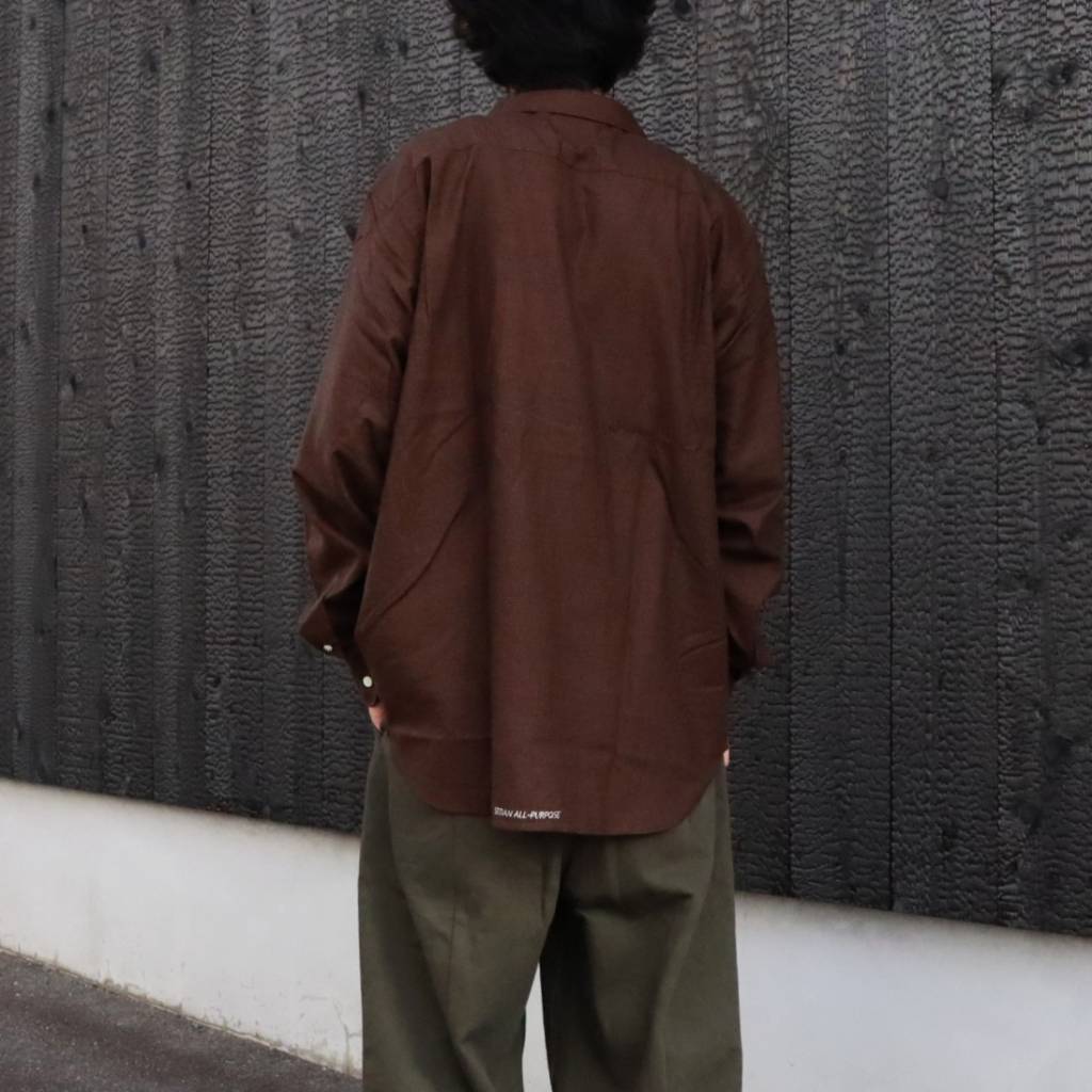 Micro Plaid Open Collar Shirt #Brown [SD26F-SH02]