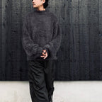 Classic Shaggy Knit Jumper (FUR KNIT) #CHARCOAL [M-P4-KW3]