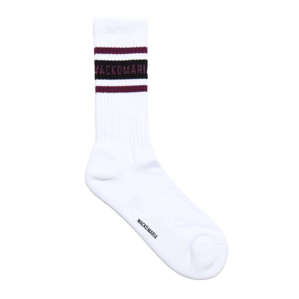 SKATER SOCKS ( TYPE-2 ) #WHITE-PURPLE [25FW-WMA-SO02]