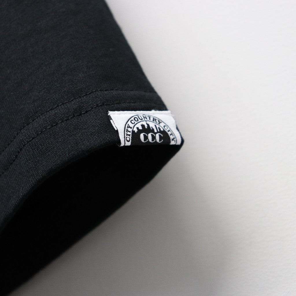 COTTON T-SHIRT_CITY HOUE #BLACK [CCC-261T007]